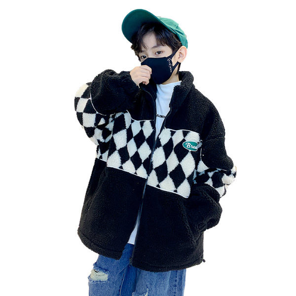 Dječja plišana jakna s patentnim zatvaračem i džepom