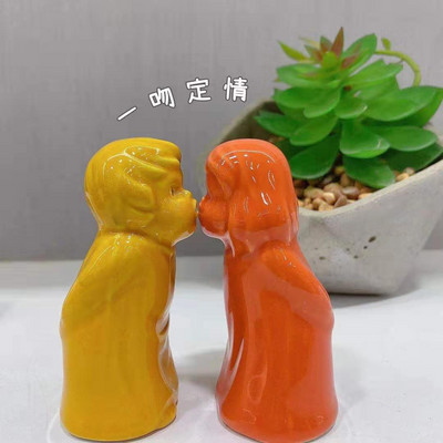 Aranyos mini kerámia fűszerezés szójaszószos üveg edénykészlet háztartási kis díszek japán stílusú mártás csónakok adagoló palack LA847