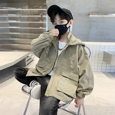 Jesenska jakna za dječake s kapuljačom