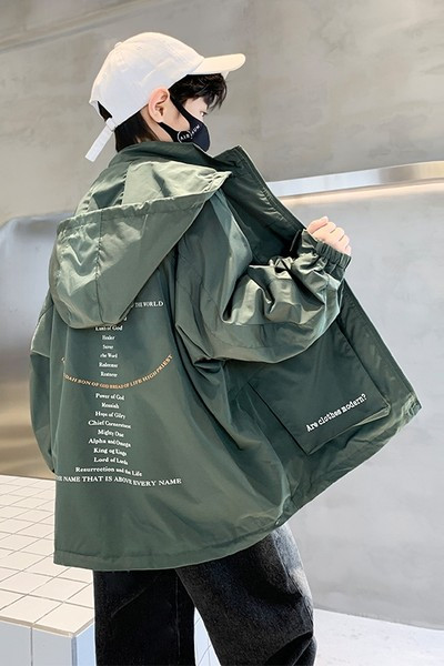 Jesenska jakna za dječake s kapuljačom