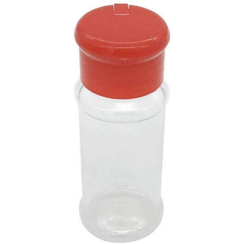 Set od 50 praznih plastičnih boca za začine za pohranjivanje začina za roštilj, sol, papar i sl. 100 ml / 3,3 oz, crvena