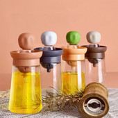 Főzés BBQ konyhai olajos palack szilikon üveg olajtartály kefével grill spray palack olajadagoló konyhához