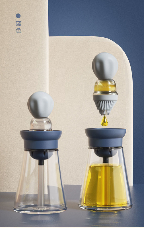 Főzés BBQ konyhai olajos palack szilikon üveg olajtartály kefével grill spray palack olajadagoló konyhához