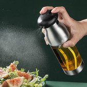Kreativni 2 u 1 maslinovo ulje ocat 304 boca s raspršivačem od nehrđajućeg čelika prijenosni raspršivač ulja za kuhanje salata salada BBQ kuhinjski alati