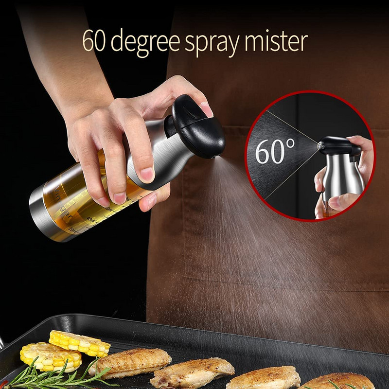 Creative 2 viename alyvuogių aliejaus actas 304 nerūdijančio plieno purškiamas butelis nešiojamas kepimo aliejaus purkštuvas salotų alad BBQ virtuvės įrankiams