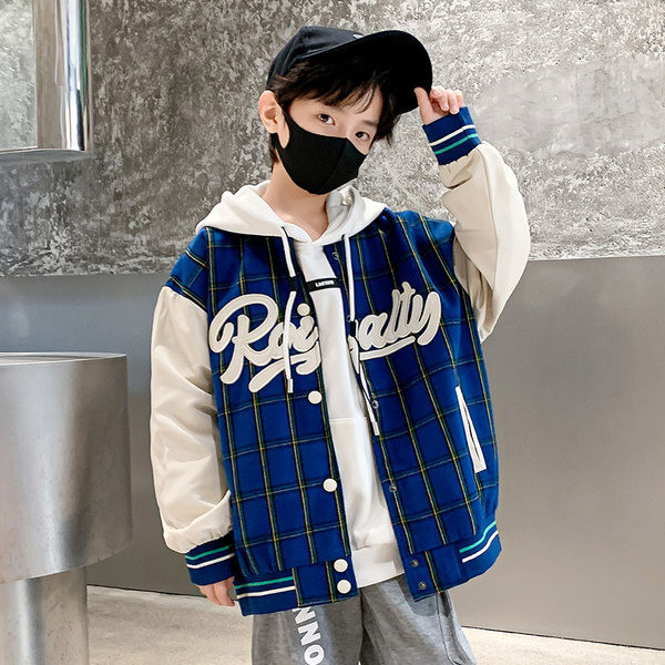 Baseball jakna za dječake s kapuljačom i kravatama