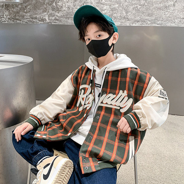 Baseball jakna za dječake s kapuljačom i kravatama