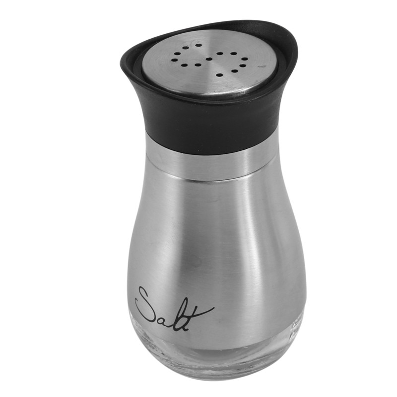 Agitatoare de sare si piper, moara de piper, set din otel inoxidabil cu fund de sticla, rasnita de sare si piper, accesorii de bucatarie