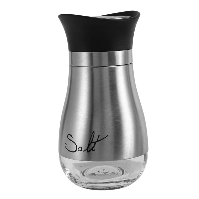 Agitatoare de sare si piper, moara de piper, set din otel inoxidabil cu fund de sticla, rasnita de sare si piper, accesorii de bucatarie