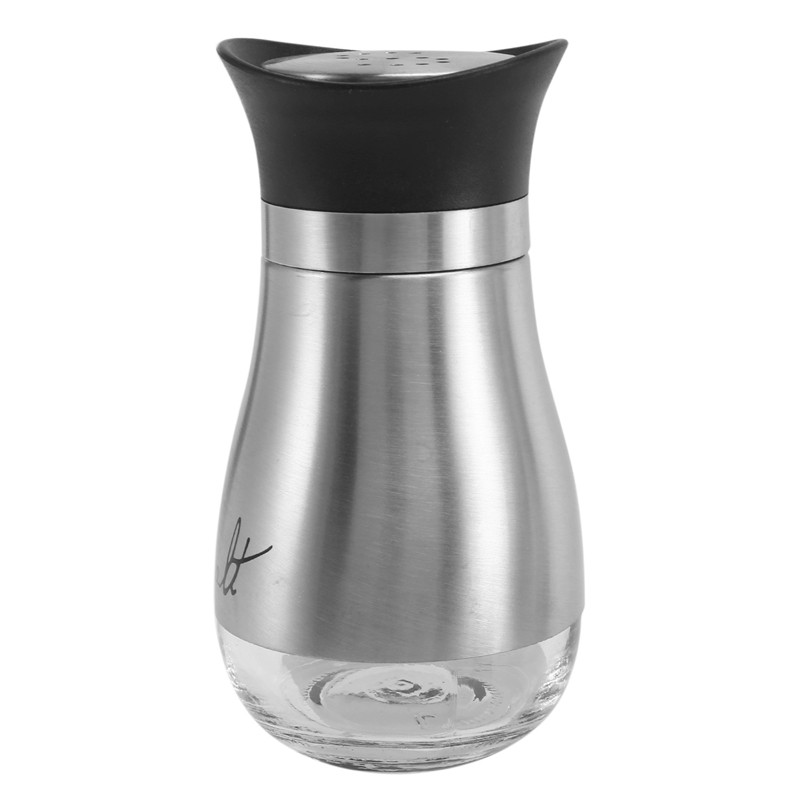 Agitatoare de sare si piper, moara de piper, set din otel inoxidabil cu fund de sticla, rasnita de sare si piper, accesorii de bucatarie
