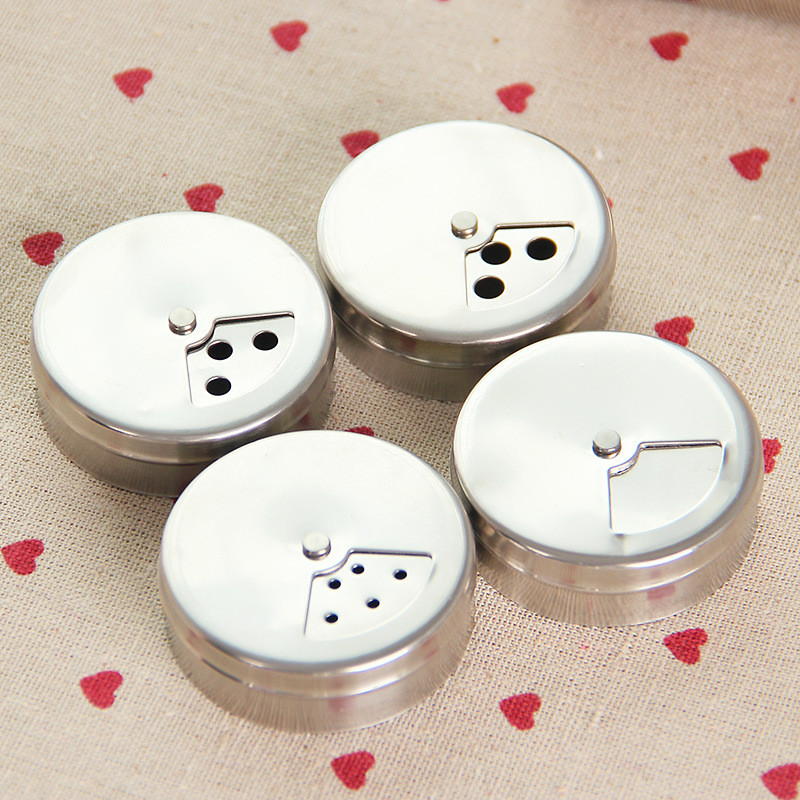 Többfunkciós grillfűszeres doboz látható Konyhai rozsdamentes acél fűszeres üveg forgó üvegbélés fűszeres tégely,