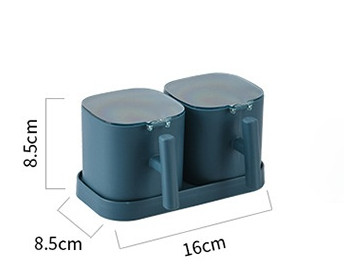 Cutie de condimente Piper Condimente Shaker Sare Organizator de condimente Bucătărie Cruet Condiment Sticle Borcane Recipient cu linguri JU31803