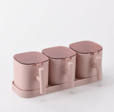 Cutie de condimente Piper Condimente Shaker Sare Organizator de condimente Bucătărie Cruet Condiment Sticle Borcane Recipient cu linguri JU31803