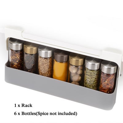 Virtuvės prieskonių laikiklis Prieskonių buteliuko laikiklis Lipnus stalčius Paslėptas prieskonių laikiklis Virtuvės reikmenys