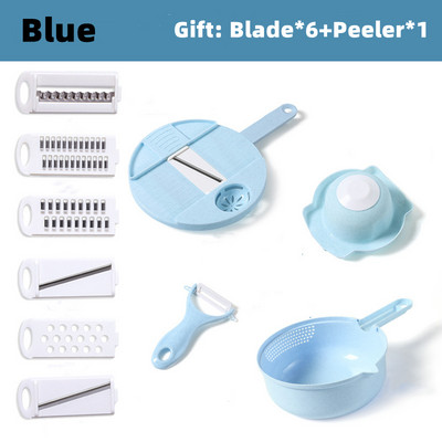 12-ühes Multifunktsionaalne köögiviljahakkija Porgand Kartul Käsitsi lõigatud Rebiviilutaja Redise riiv Köögi köögiviljatööriistad