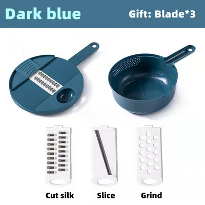 12-ühes Multifunktsionaalne köögiviljahakkija Porgand Kartul Käsitsi lõigatud Rebiviilutaja Redise riiv Köögi köögiviljatööriistad