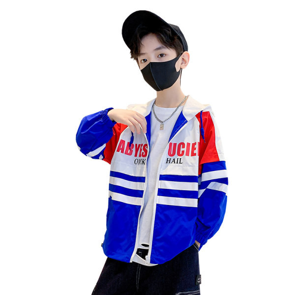 Proljetna ležerna jakna za dječake s kapuljačom i printom