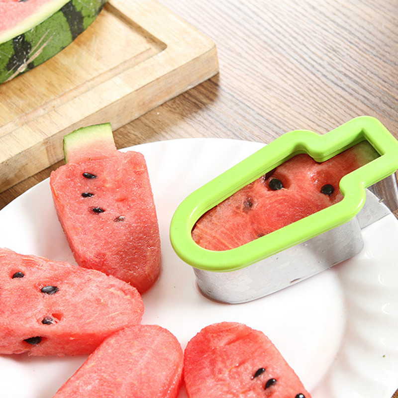 Popsicle Model Görögdinnye szeletelő Süteményvágó Kreatív Fagylalt Popsic Forma Dinnyés Gyümölcsvágó Forma Barkácsolás Konyhai Szerszám