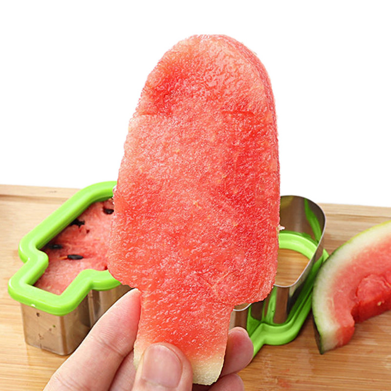 Popsicle Model Görögdinnye szeletelő Süteményvágó Kreatív Fagylalt Popsic Forma Dinnyés Gyümölcsvágó Forma Barkácsolás Konyhai Szerszám