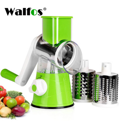 WALFOS Zöldségszeletelő Kézi Konyhai Zöldségreszelő Zöldség aprító 3 az 1-ben Mandolin Vágó Burgonya Spiralizáló Háztartási eszközök