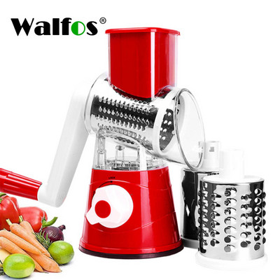 WALFOS Zöldségszeletelő Kézi Konyhai Zöldségreszelő Zöldség aprító 3 az 1-ben Mandolin Vágó Burgonya Spiralizáló Háztartási eszközök