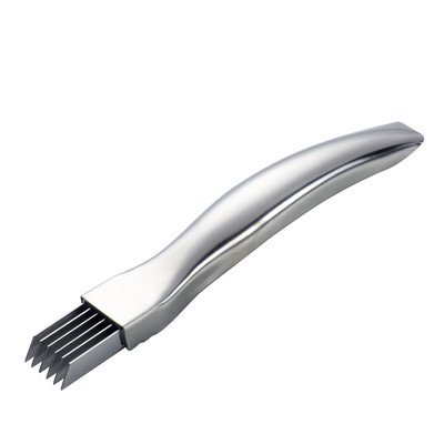 1 vnt. Naujas virtuvinis svogūnų peilių pjaustytuvas Daržovių įrankis Daugiafunkcis smulkintuvas Aštrus nerūdijantis susmulkintas žaliųjų svogūnų peilių pjaustytuvas