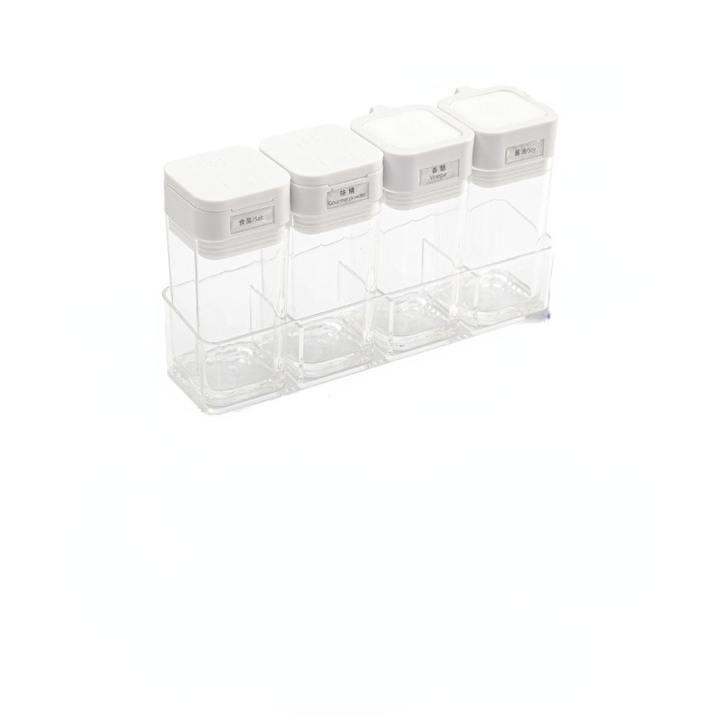 Konyhai kellékek fűszeres üveg olajos üveg só fűszeres tároló palack kombináció négyrészes készlet fűszeres üveg fűszeres doboz