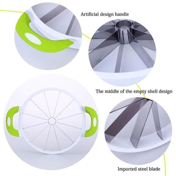 Nauja didelio pjaustymo arbūzo dirbinių pjaustyklė vaisių pjaustyklė nerūdijančio plieno vaisių peiliu pjaustytų arbūzų vaisių peiliu Dropshipping