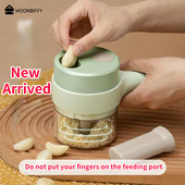 Gatling elektromos fokhagyma aprító USB töltő gyömbér zúzógép Erős, tartós chilis zöldségdaráló konyhai kiegészítők