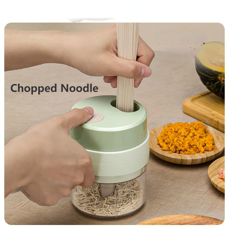 Gatling elektromos fokhagyma aprító USB töltő gyömbér zúzógép Erős, tartós chilis zöldségdaráló konyhai kiegészítők