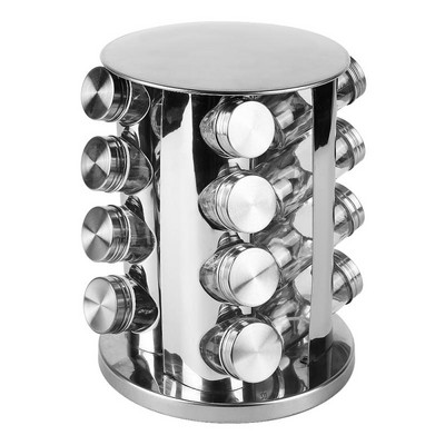 Set borcane de condimente, piagă rotativă, condimente pentru condimente, spray-uri cu piper, suport pentru sticle, suport de depozitare pentru bucătărie, organizator de uz casnic