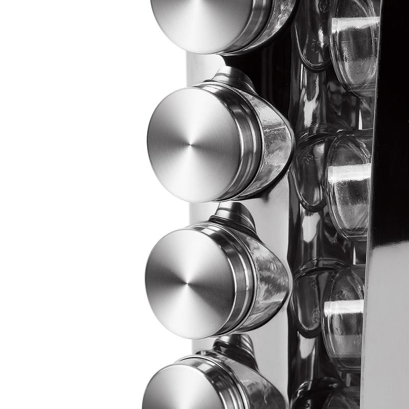 Set borcane de condimente, piagă rotativă, condimente pentru condimente, spray-uri cu piper, suport pentru sticle, suport de depozitare pentru bucătărie, organizator de uz casnic