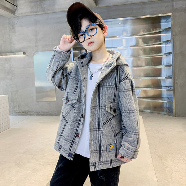 Dječja ležerna jakna s kapuljačom i džepom