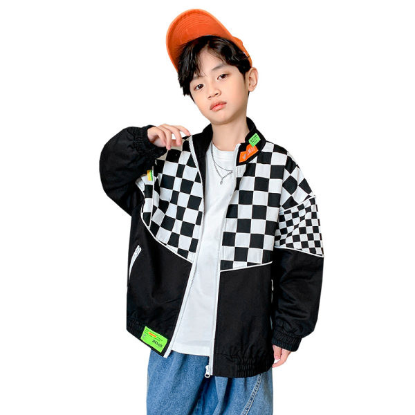 Vaikiška laisvalaikio striukė berniukams su siuvinėjimais