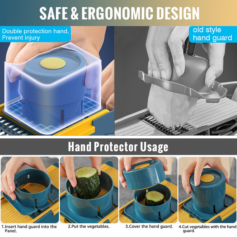 Rezač povrća Multifunkcionalni rezač povrća Gulilica za voće Voće Ribelica za mrkvu Kuhinjski pribor košara Rezač povrća