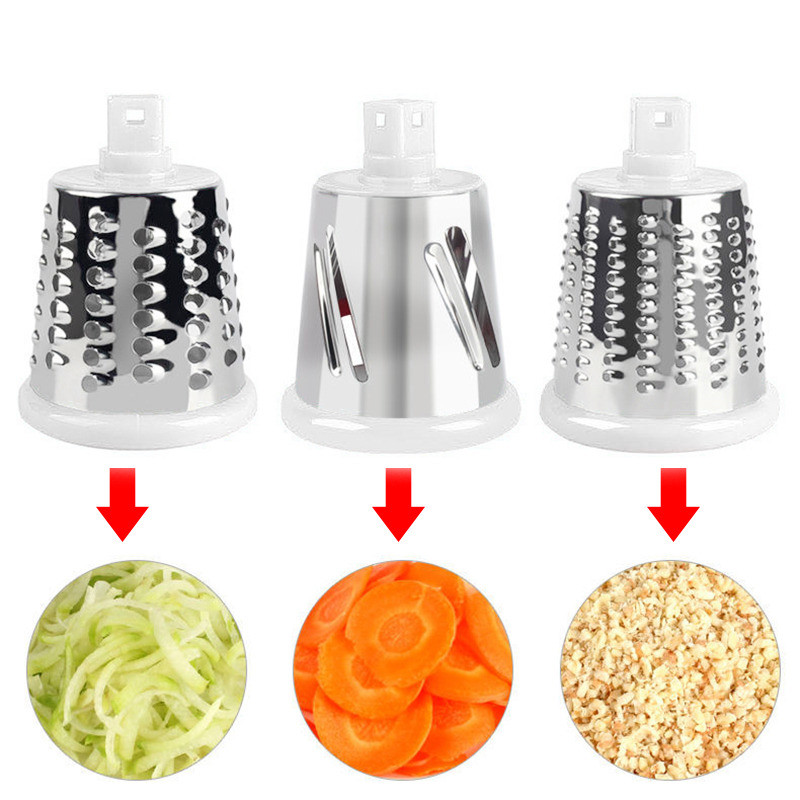 Többfunkciós kézi zöldségszeletelő kerek mandolinos burgonyasajt szeletelő konyhai kiegészítők 3 pengével