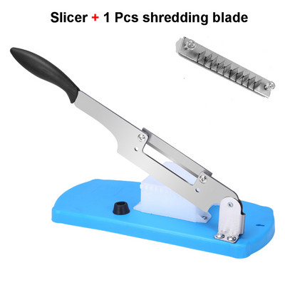 Konyhai kézi bárányszeletelő rozsdamentes acél penge Zöldségvágó reszelő aprító fagyasztott hús vágógép szerszámok tartozékok