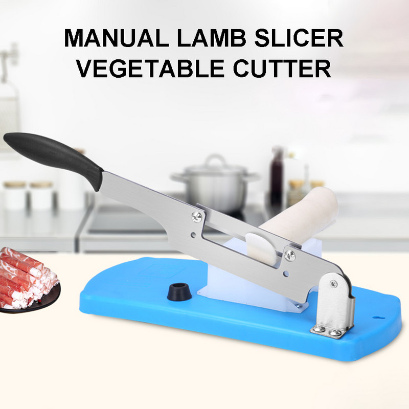 Konyhai kézi bárányszeletelő rozsdamentes acél penge Zöldségvágó reszelő aprító fagyasztott hús vágógép szerszámok tartozékok