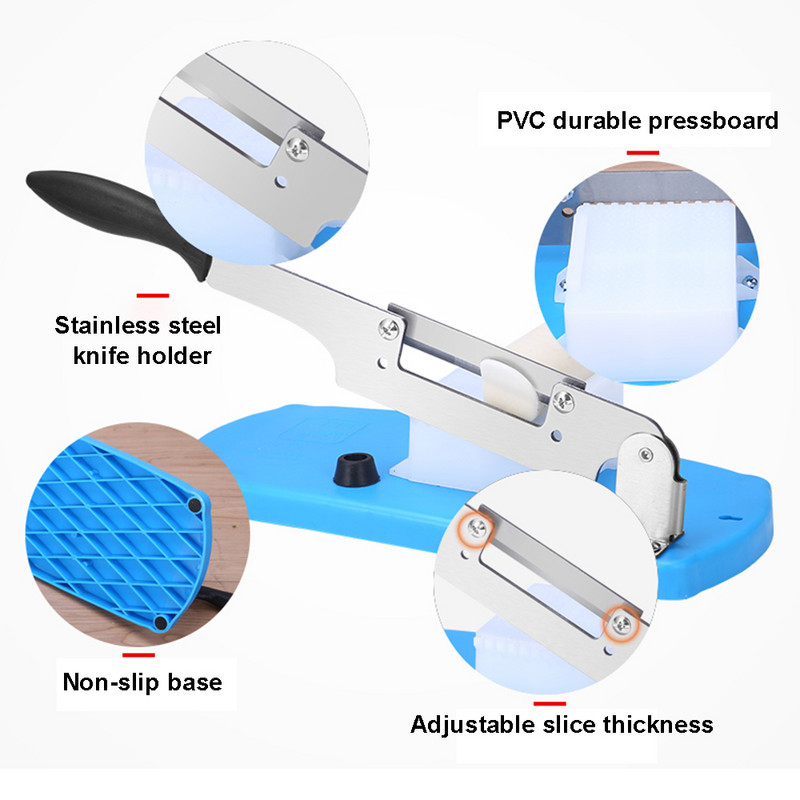 Konyhai kézi bárányszeletelő rozsdamentes acél penge Zöldségvágó reszelő aprító fagyasztott hús vágógép szerszámok tartozékok