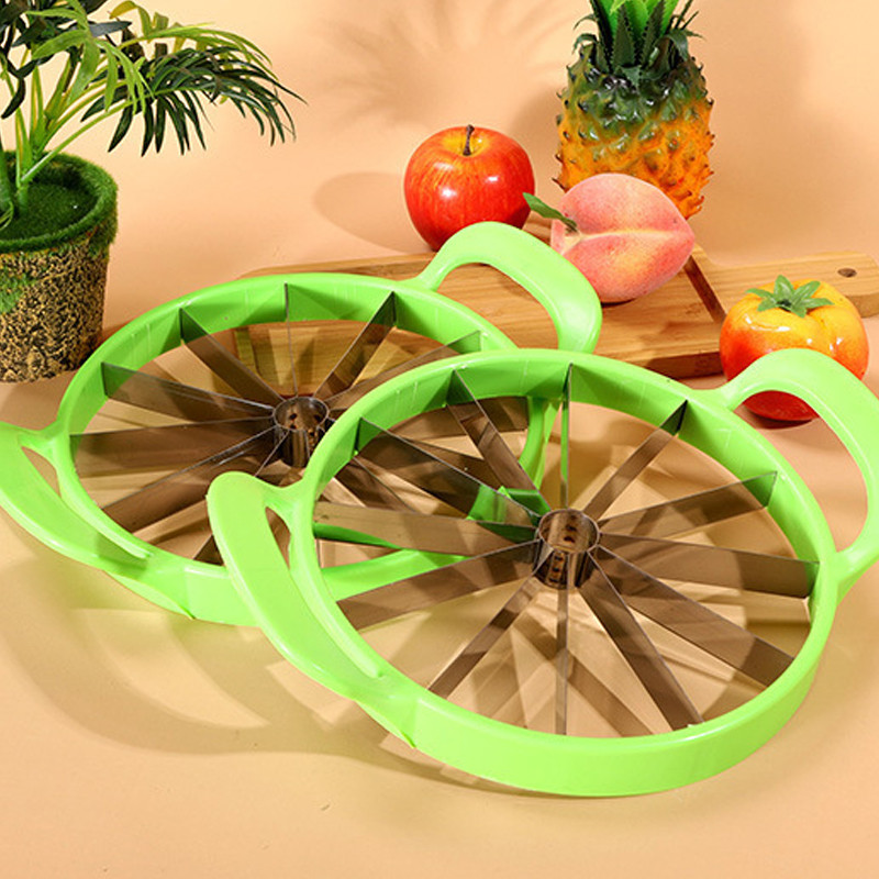 C2 arbūzų pjaustytuvas daugiafunkcinis nerūdijančio plieno skirstytuvas, skirtas buitiniams kubeliams supjaustyti virtuvės priedai Įtaisai Vaisių pjaustyklės įrankis