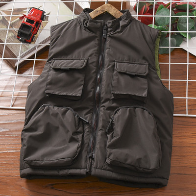 Proljetno-jesenski prsluk za dječake s džepom i patentnim zatvaračem