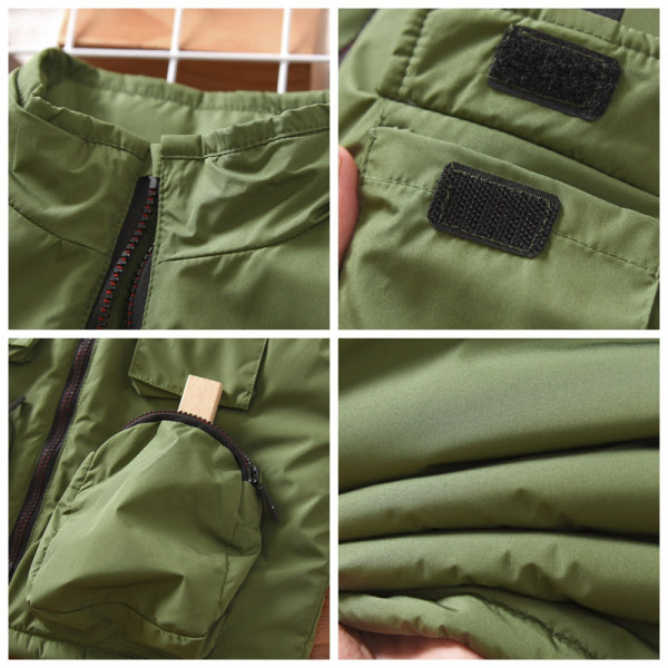 Proljetno-jesenski prsluk za dječake s džepom i patentnim zatvaračem