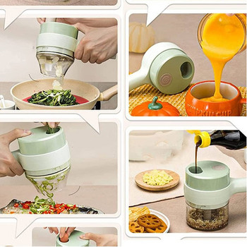 7In1 Wireless Handheld Electric Vegetable Cutter Set Electric Garlic Mud Masher for Garlic Pepper Chili Κρεμμύδι σέλινο κρέας τζίντζερ