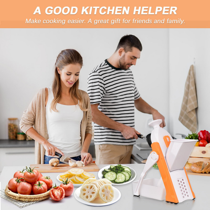 Saugi daržovių pjaustyklė Daugiafunkcinė bulvių pjaustyklė Morkų trintuvė Reguliuojama daržovių mandolino pjaustyklė Virtuvė