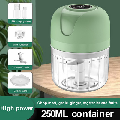 100 ml/250 ml ustensile de bucătărie Mini USB fără fir electric mașină de tocat usturoi presă tocator legume chili tocator carne tocator alimente