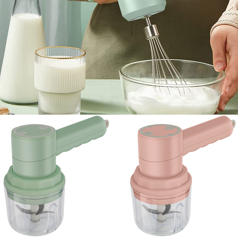 Električni mikser s 3 brzine, mikser za hranu, sjeckalica za povrće, mutilica za jaja, pjenilica za mlijeko, kolač od češnjaka, pečenje hrane, kuhinjski pribor