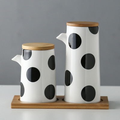 Marmurinis keraminis padažas alyvuogių aliejaus puodų rinkinys Sojų padažas, actas, prieskoniai skardinės aliejaus butelis Virtuvė Maisto gaminimo įrankiai laikymo butelių rinkinys