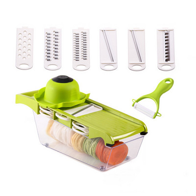 8 az 1-ben többfunkciós zöldségvágó Gyümölcsszeletelő Élelmiszer aprító Zöldség aprító lefolyó kosárral Kütyük Konyhai tartozékok