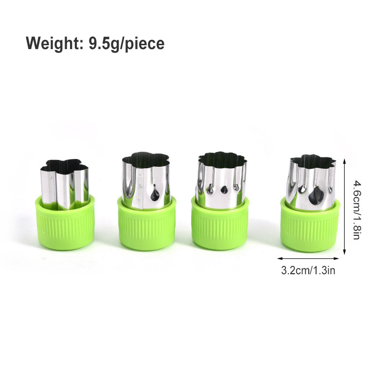 12 vnt. Daržovių pjaustytuvų formų rinkinys „Pasidaryk pats“ sausainių pjaustytuvų gėlė vaikams Formos skanėstai maistui vaisių pjaustyklės formelės