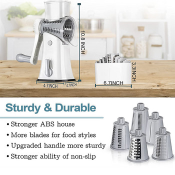 Εργαλείο Gadget Home Gadget Home 5-in-1 Tumbling Box Vegetable Julienne Slicer Τρίφτης λαχανικών Τρίφτης στρογγυλού κόφτη πατάτας Spiralizer